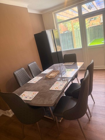 Spacious dining area